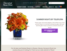 Tablet Screenshot of decaturnurseryandflorist.com
